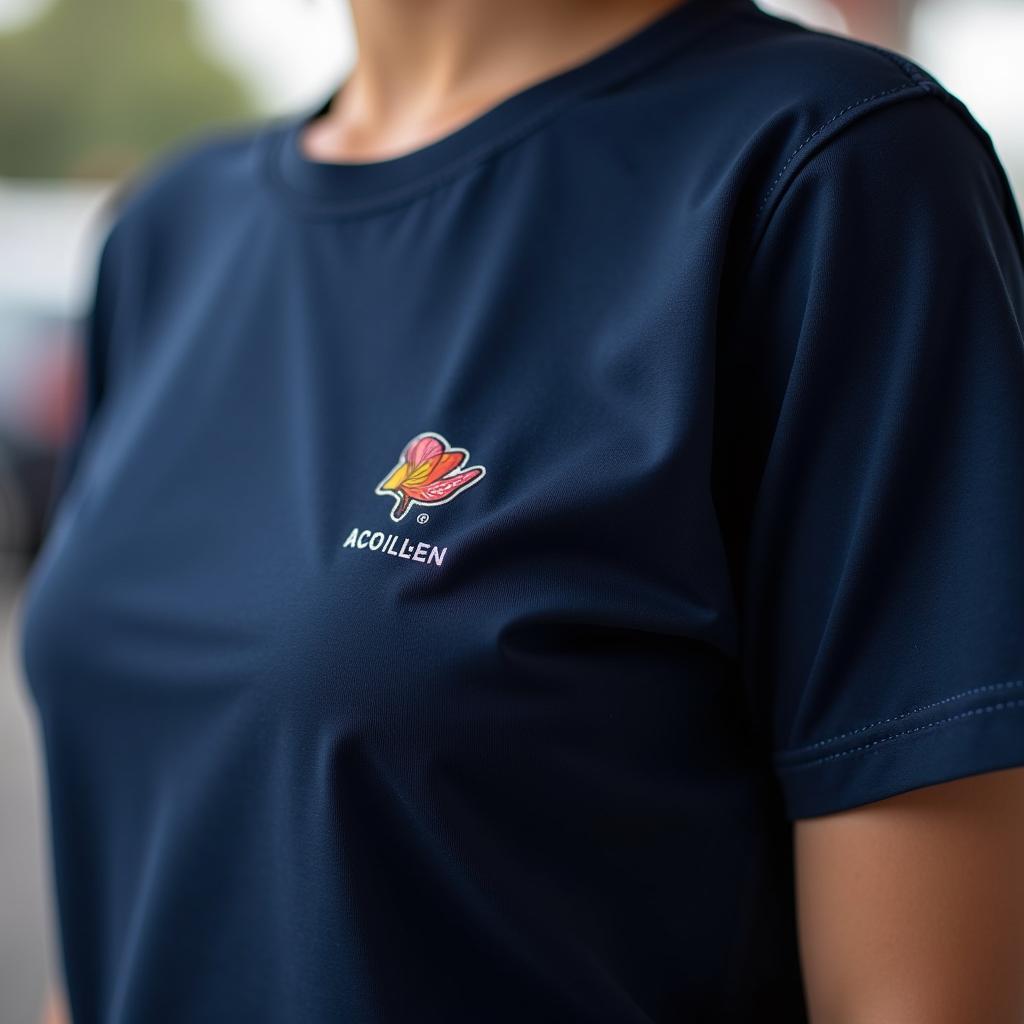 ao thun đồng phục trạm xăng thiết kế đơn giản