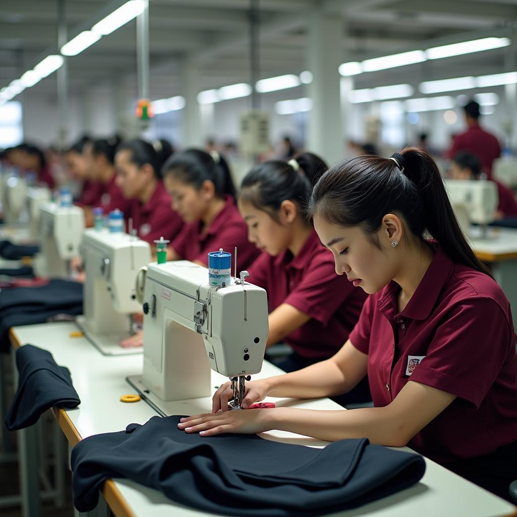 Xưởng may đồng phục bartender MenDe với đội ngũ công nhân lành nghề